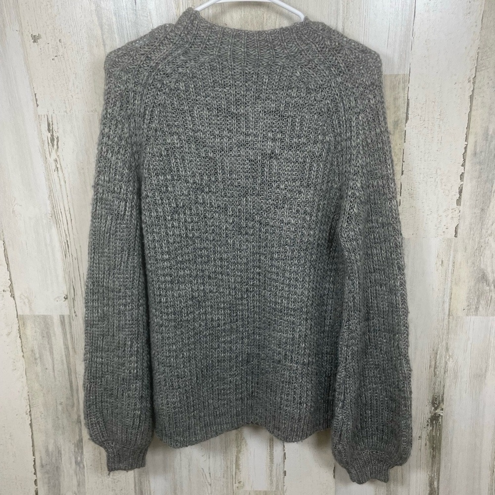 House Of‎ Harlow 1960 x Revolve Wool Blend Dillin Sweater size S Grey High Neck - Picture 7 of 10